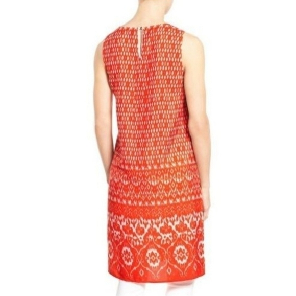 VINCE Camuto | Marrakech Fiery Red Print Tunic Coverup Sleeveless Dress Size M - Picture 3 of 9